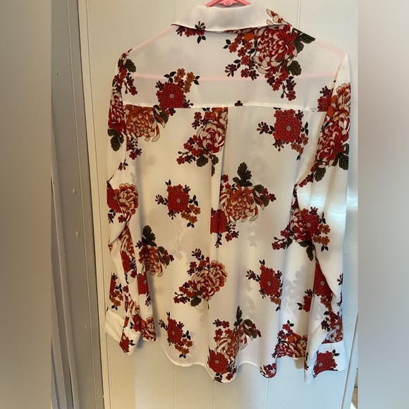 Express Portofino floral work top - button up blouse - size large - size L - Picture 3 of 3